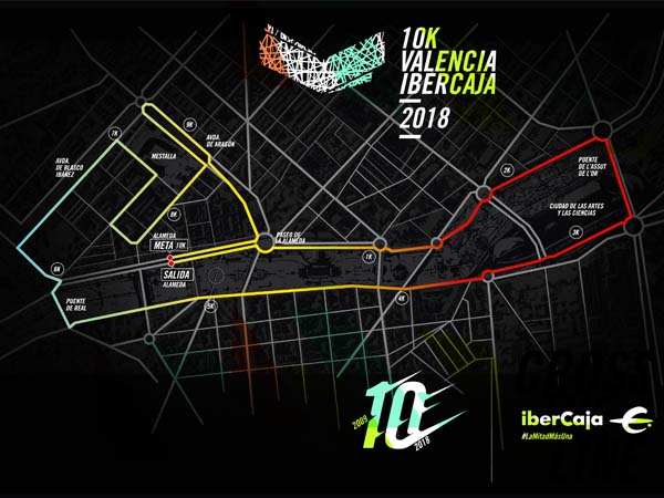 Carrera 10k Valencia Ibercaja en enero de 2018