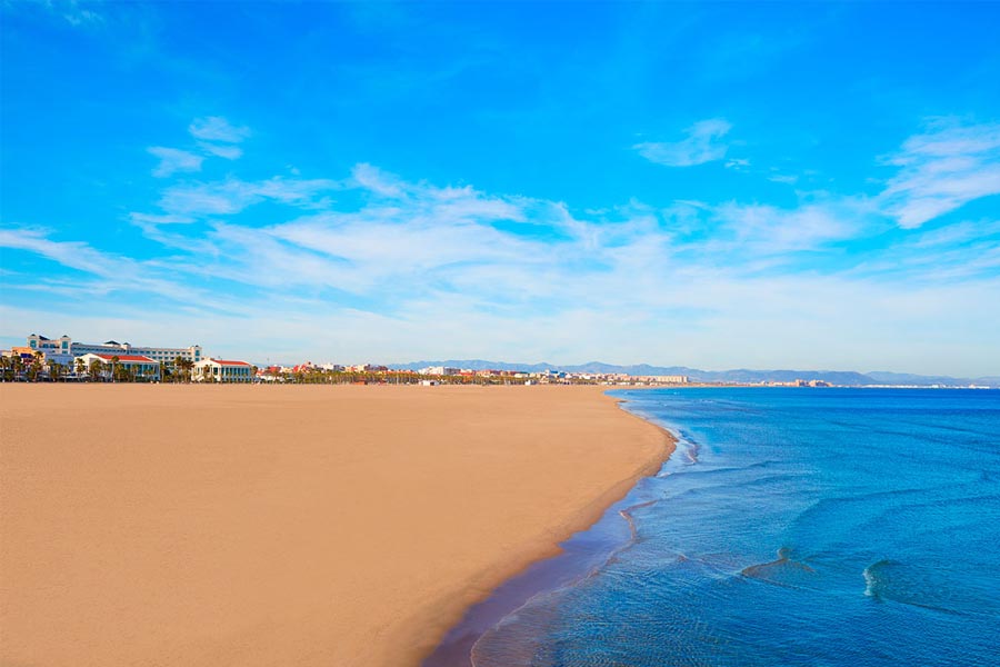 Playas de Valencia ciudad: la Malvarrosa